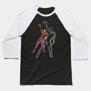 Abstract Creative Colorful Dancers Baseball T-Shirt